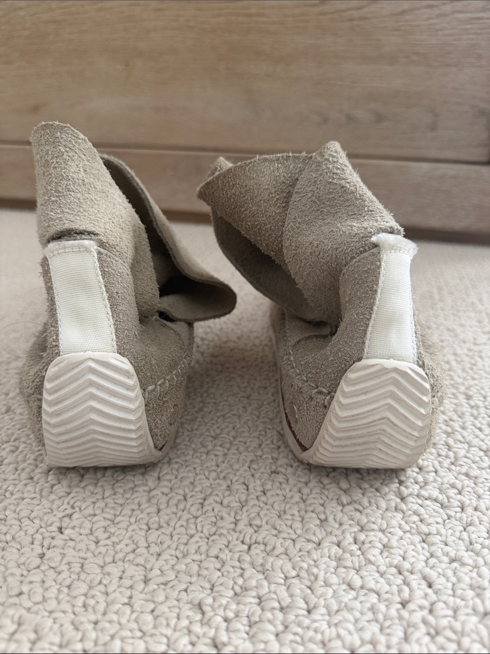 Rag & Bone Suede Moccasin Booties in Taupe - Picture 4 of 8